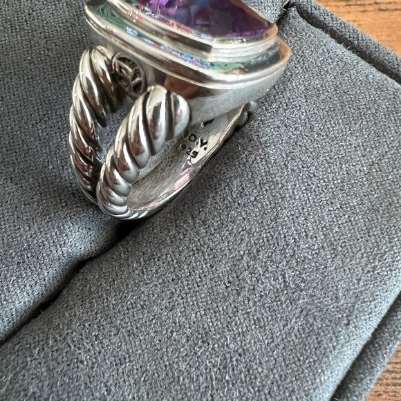 David Yurman Albion Ring w/ Amethyst - 19mm - Size 7.5 - RARE - Picture 10 of 11